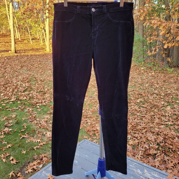 J Brand Soft Black Velvet Super Skinny Stretch Jeans size 29 - Picture 2 of 13